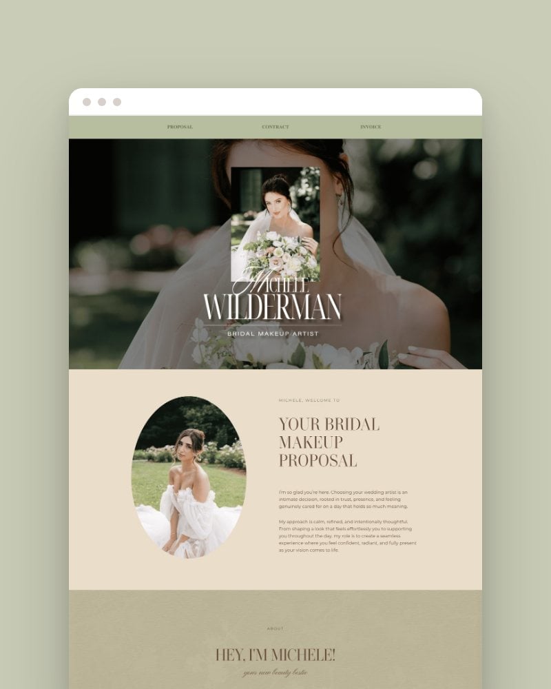 Michele Wilderman's bridal proposal