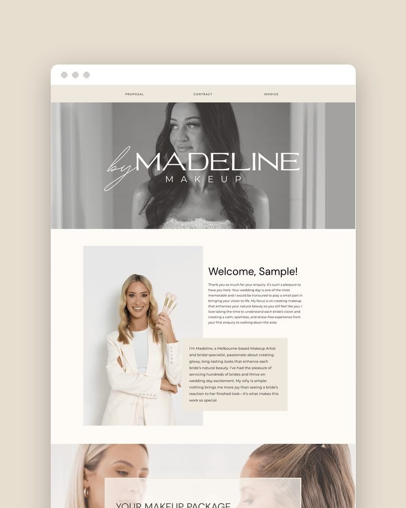 By Madeline Makeup's makeup proposal